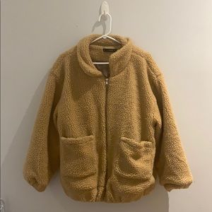 Oversized Tan Teddy Coat